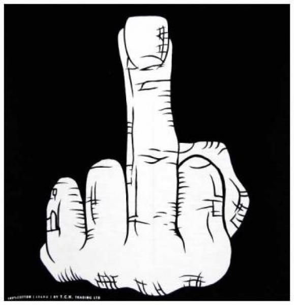 Bandana:  Stinkefinger   Schwarz