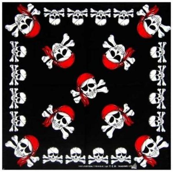 Bandana:  Kleine Piraten   Schwarz