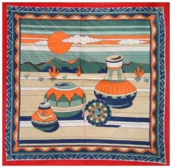 Bandana:  Indianermuster Tonkrüge Orange