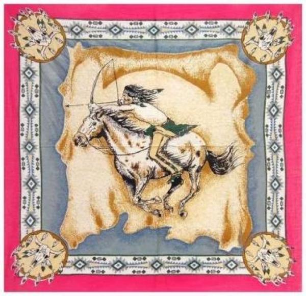 Bandana:  Indianer / Grau